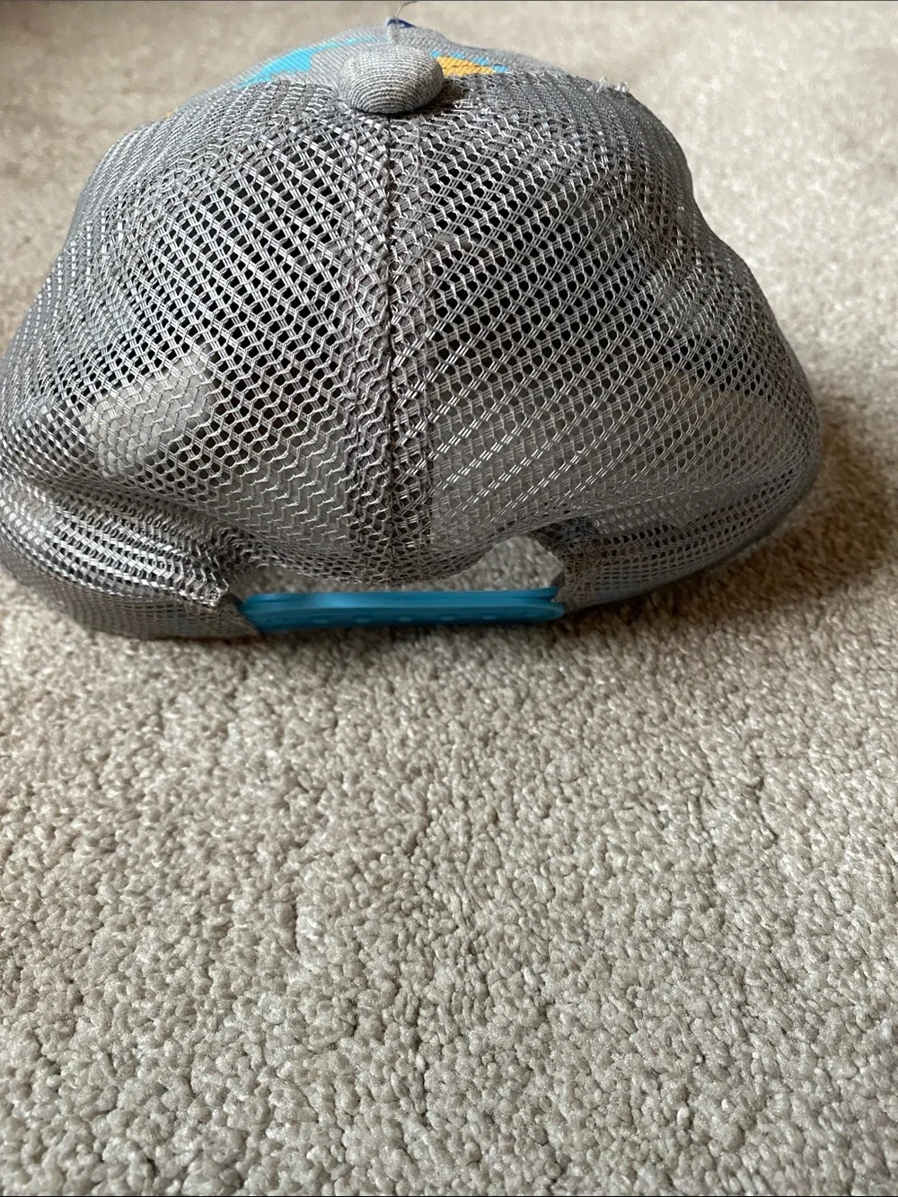 Gray Kids Dinosaur Print Mesh Cap